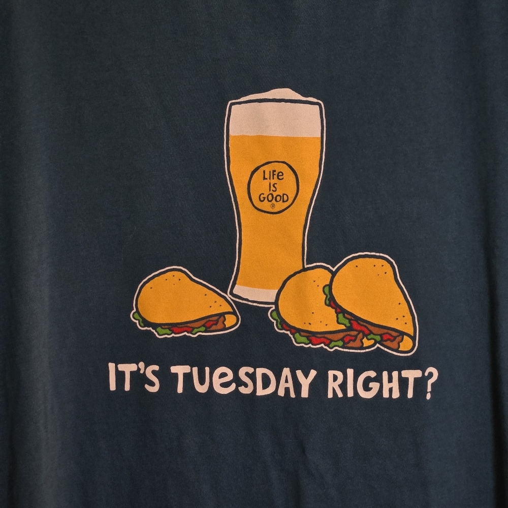 LIFE IS GOOD TACO TUESDAY CRUSHER LITE WOMENS TEE